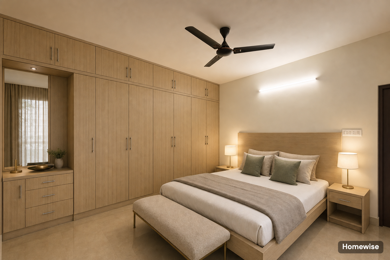 Designed bedroom after